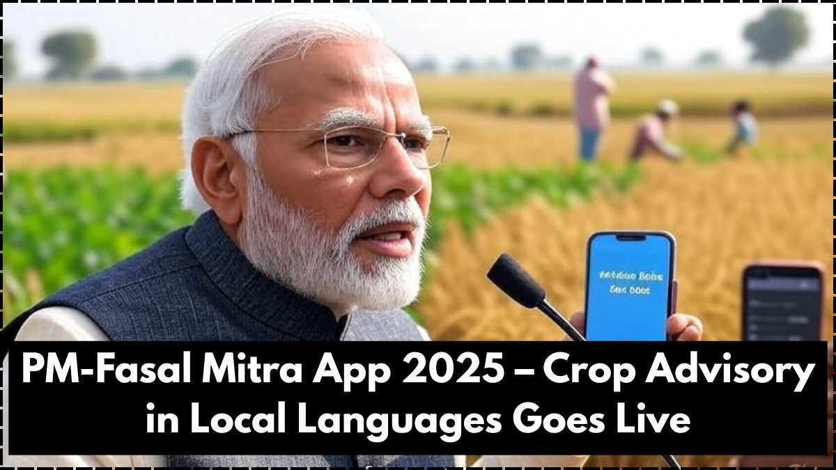 PM-Fasal Mitra App 2025 – Crop Advisory in Local Languages Goes Live