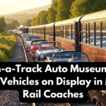 Train-on-a-Track Auto Museum 2025 – Classic Vehicles on Display in Moving Rail Coaches