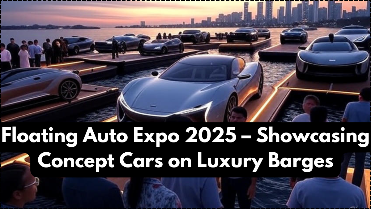 Floating Auto Expo 2025 – Showcasing Concept Cars on Luxury Barges