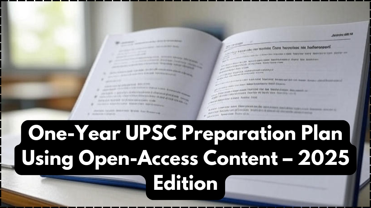 One-Year UPSC Preparation Plan Using Open-Access Content – 2025 Edition