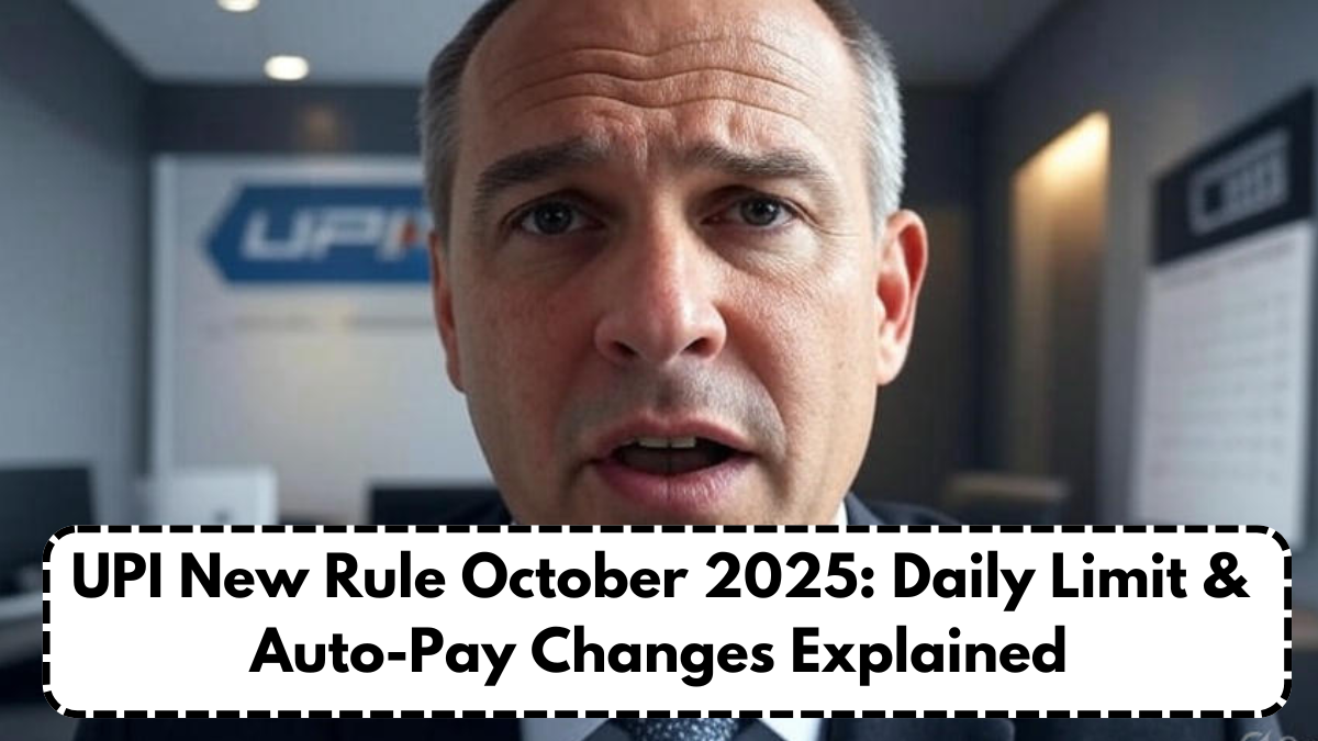 UPI New Rule October 2025: Daily Limit & Auto-Pay Changes Explained